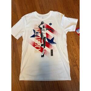 Michael Jordan Jumpman T-Shirt Flight Time Logo Men Medium White Nwt